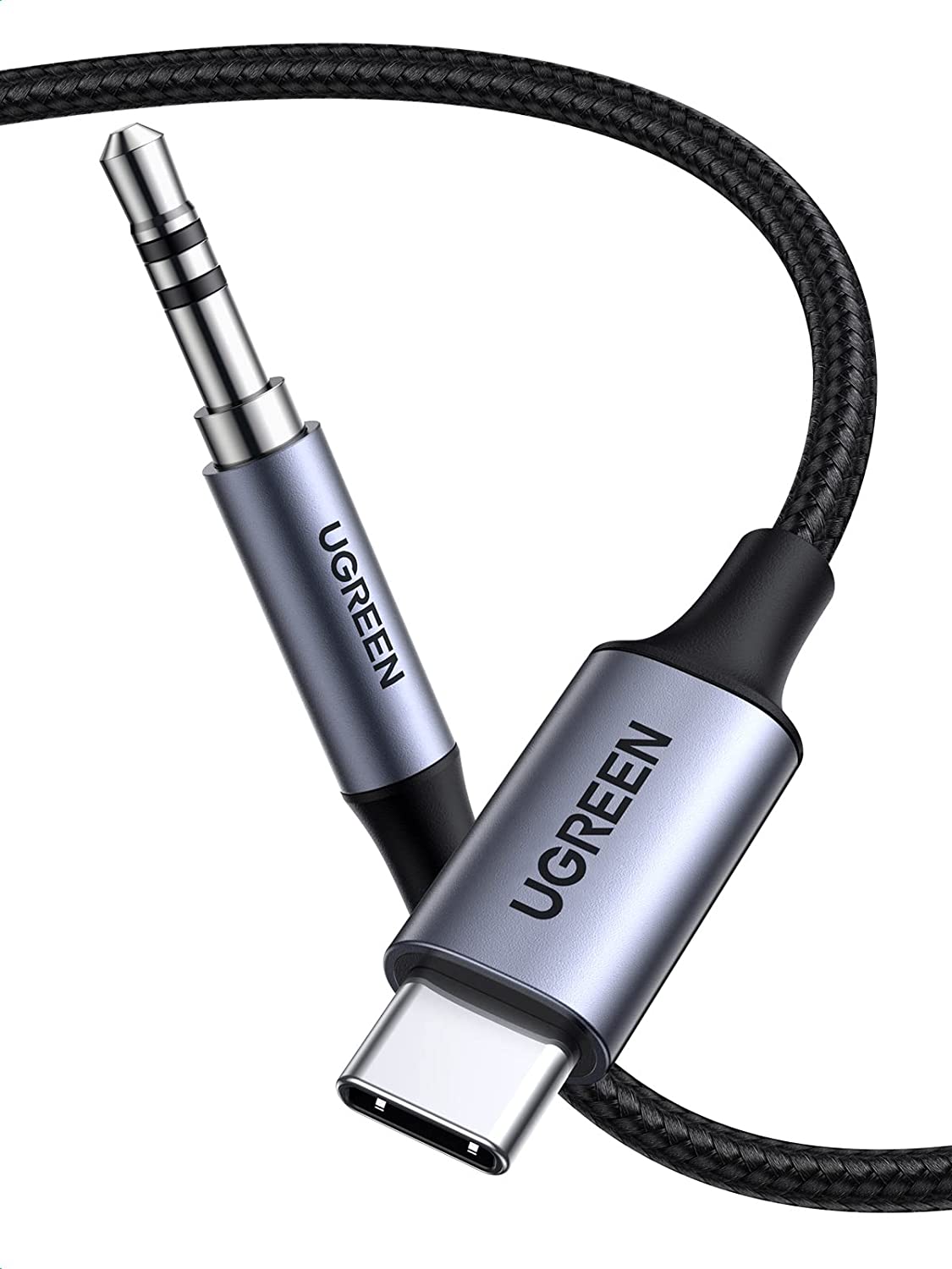 20192 Аудио кабель USB-C - 3,5мм UGREEN CM450, цвет - черный от prem.by 