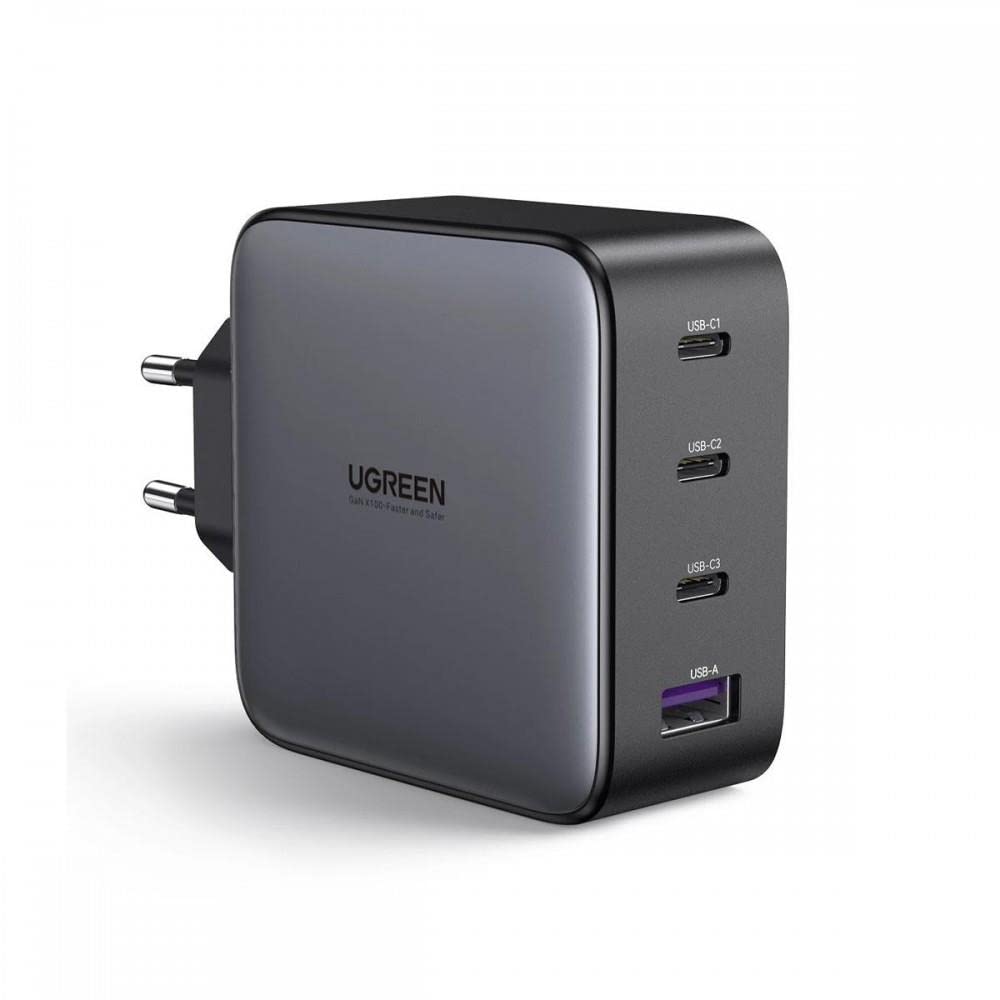 40747 UGREEN CD226 Зарядное устройство, USB-A + 3порт USB-C, 3А, 100W, цвет: черный от prem.by 
