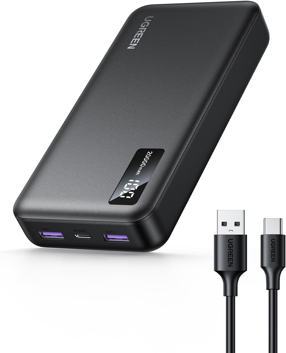 25742 Поративное зарядное устройство Ugreen PB311 10000mAh PD 20W цвет: черный