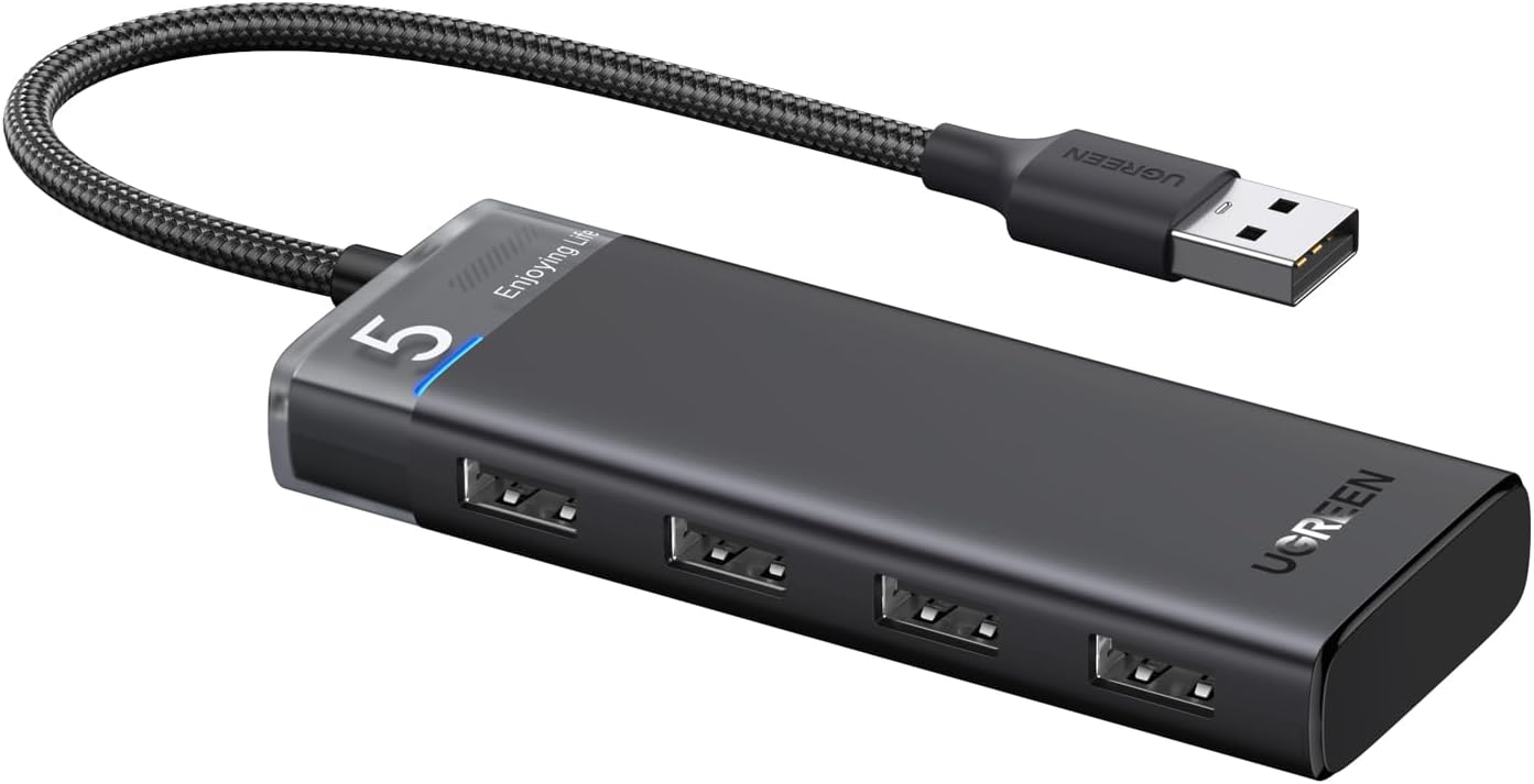 15548 Разветвитель портов Ugreen CM653 4 порта USB-A, черный