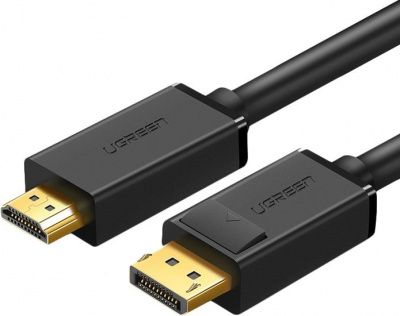 Кабель DisplayPort - HDMI (папа - папа) Ugreen DP101, цвет - черный, длина -  1м