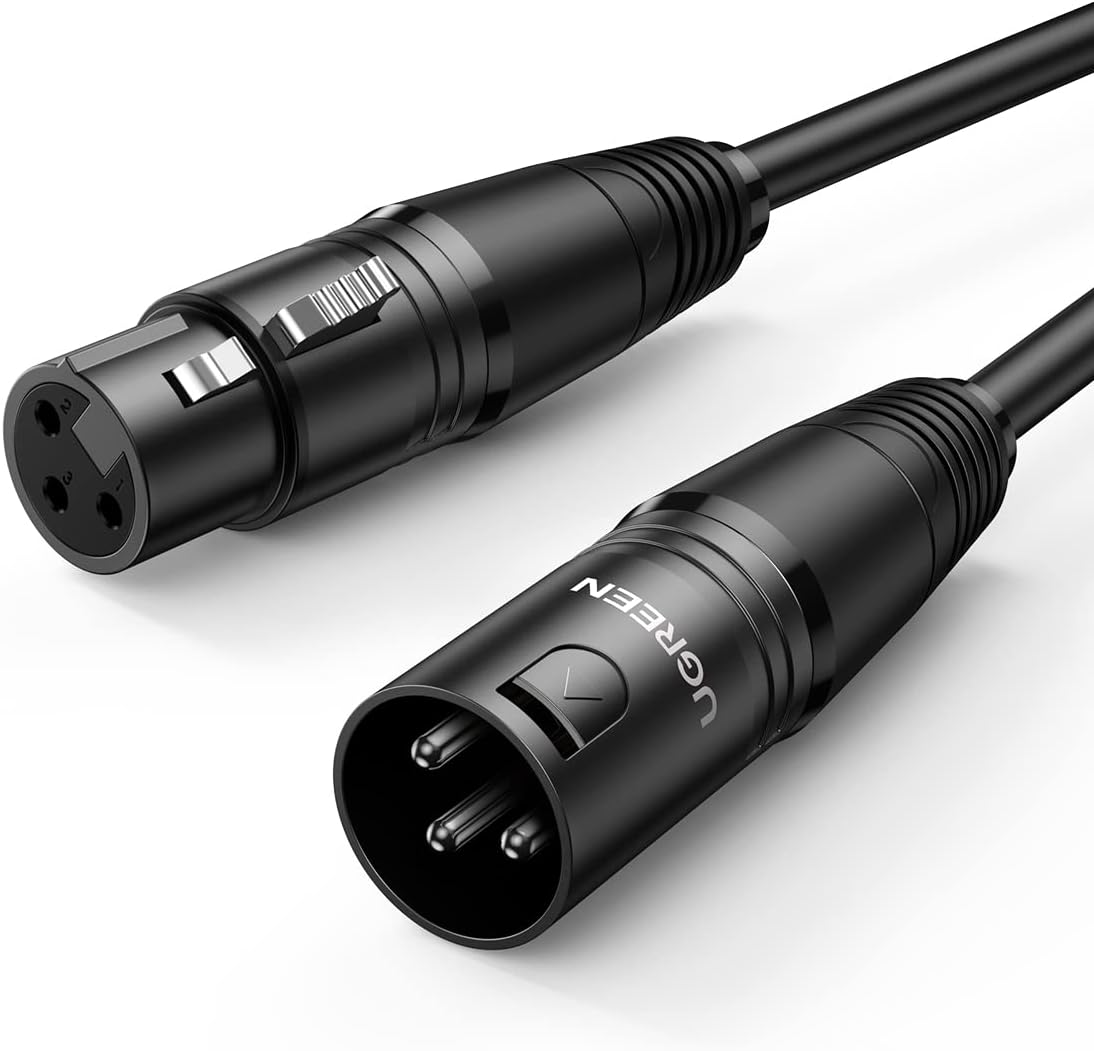 20710 Аудио кабель XLR - XLR UGREEN AV130 цвет - черный, длина 2м.