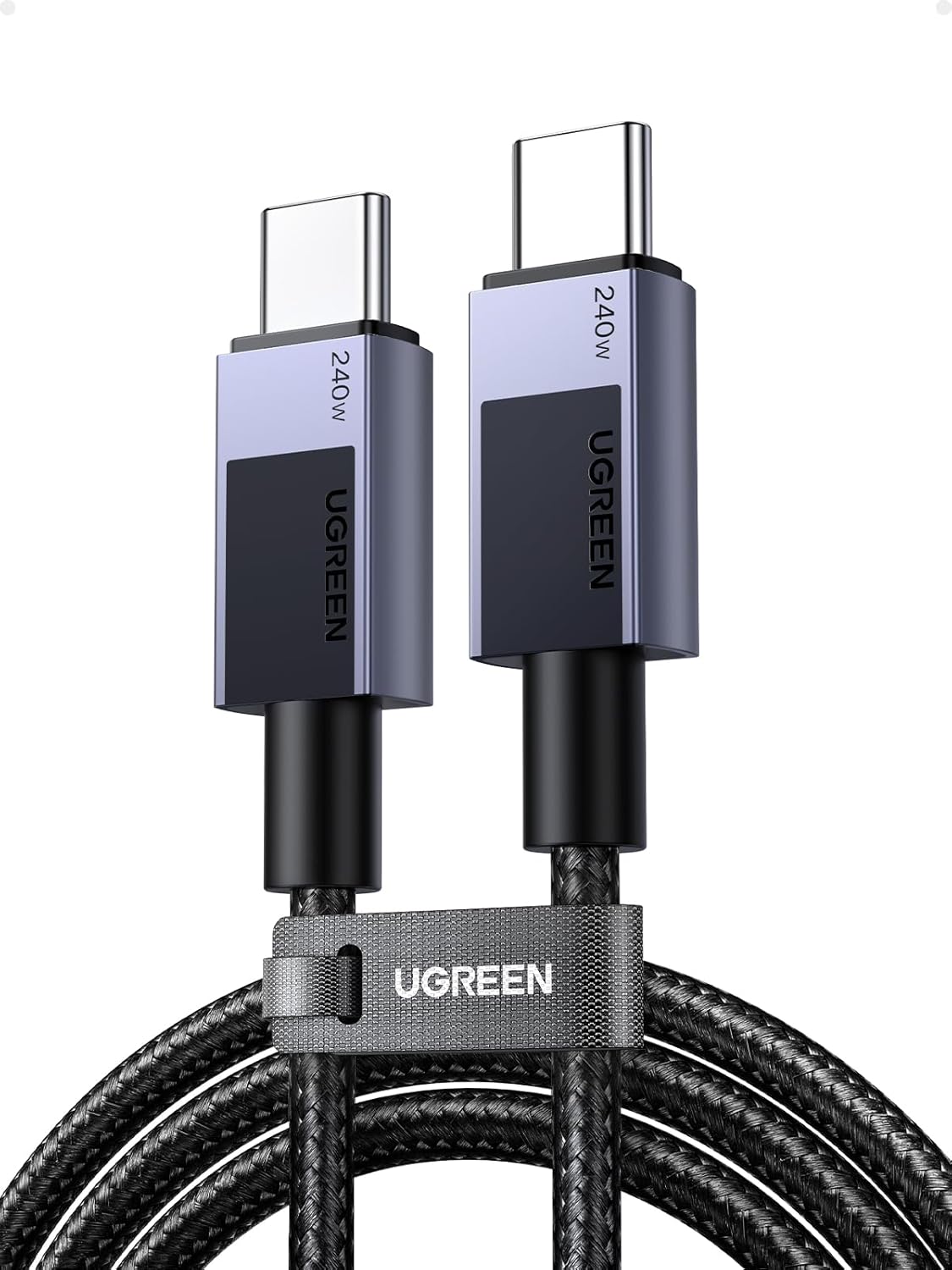45068 Кабель UGREEN L513 Type C 2.0 Male To Type C 2.0 Male Charging&Data Cable(240W Max). Длина: 2м. Цвет: черный