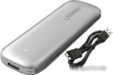 60530 Внешний бокс для SSD M.2 UGREEN CM238, USB 3.0, 5GB цвет: серебристый от prem.by 