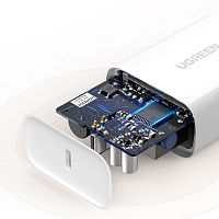 70161 UGREEN CD127 Зарядное устройство, 1порт USB-C, 3А, 30W, цвет: белый от prem.by 