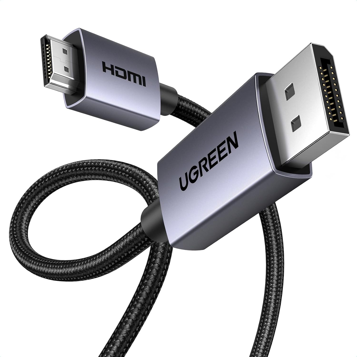 35843 Кабель UGREEN DP125 DisplayPort 1.2 to HDMI 1.4 4K@30Hz 3m Black