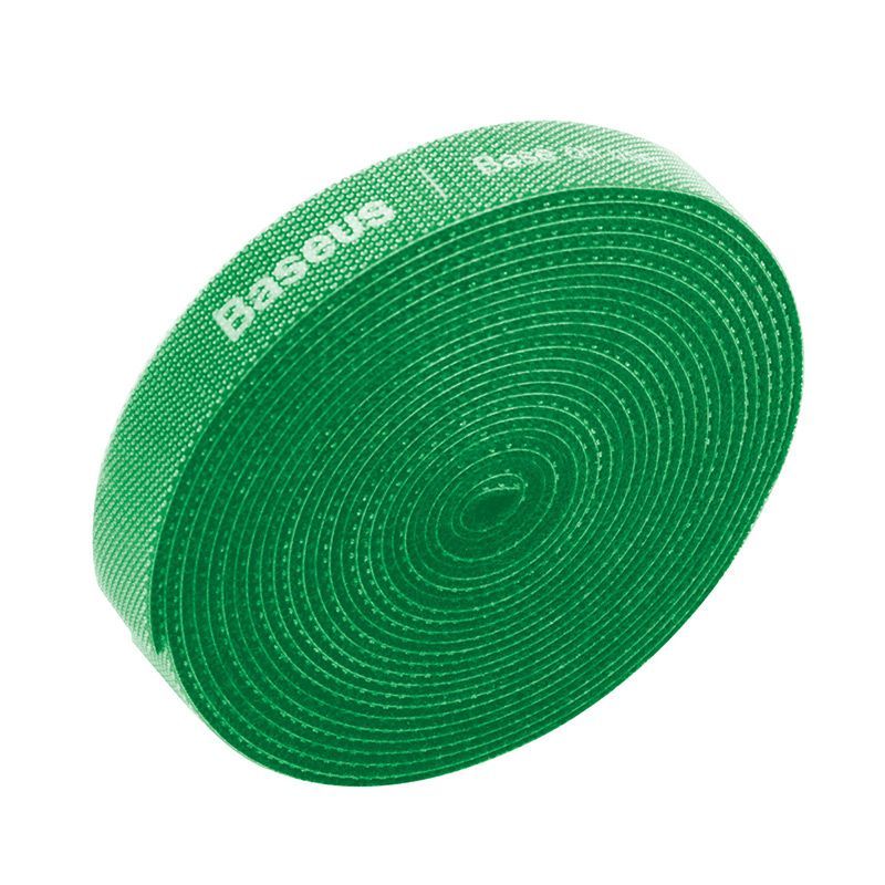  Органайзер кабелей Baseus Colourful Circle Velcro, цвет -  зелёный, длина -  3м