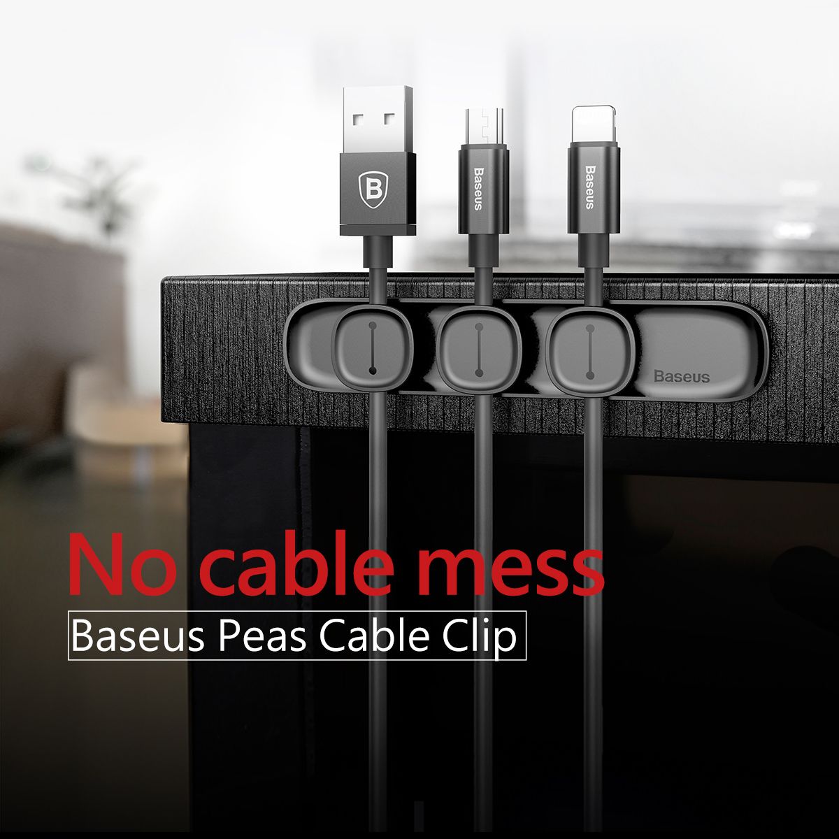 Органайзер кабелей Baseus Peas Cable Clip от prem.by 