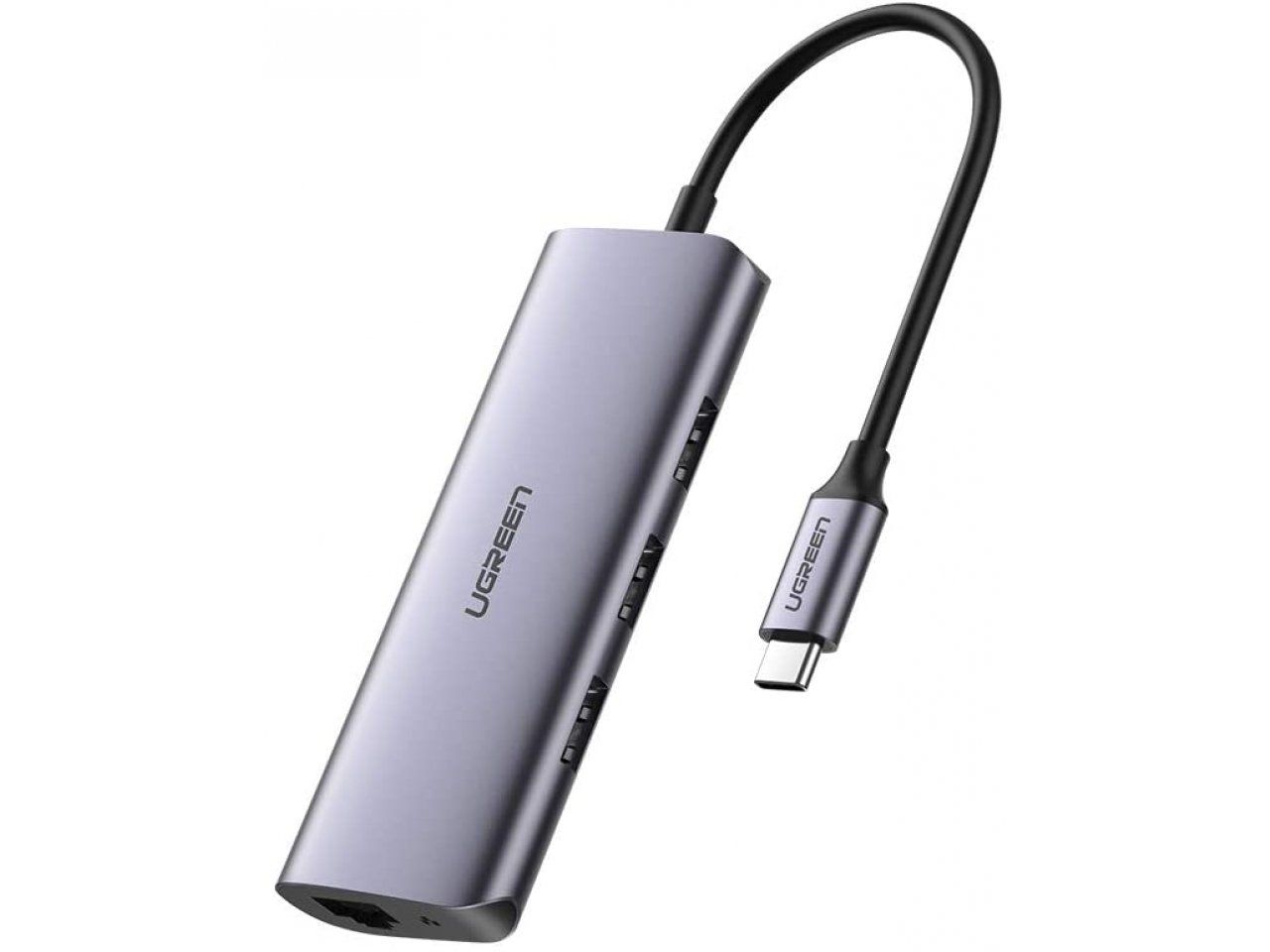 60718 Конвертер UGREEN CM252 Type-C - 3*USB 3.0, LAN (1Gbit), MicroUSB Charging от prem.by 