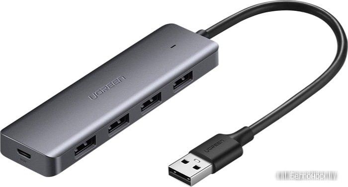 50985 Разветвитель портов Ugreen CM219 USB - 4xUSB 3.0.Цвет- серый. Длина кабеля - 0.15м. от prem.by 