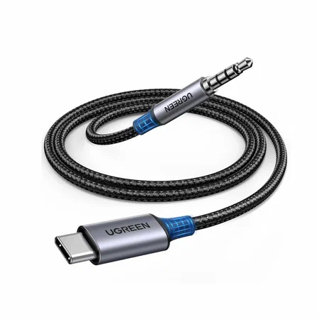 35056 Аудио кабель USB-C - 3,5мм UGREEN CM734, цвет - черный 1М