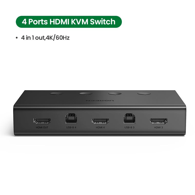 70439 Переключатель HDMI 4*1 KVM Switcher UGREEN CM293 от prem.by 