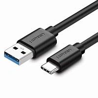 20881 Кабель UGREEN US184 USB 3.0 - USB Type-C, цвет: черный, 0,5M