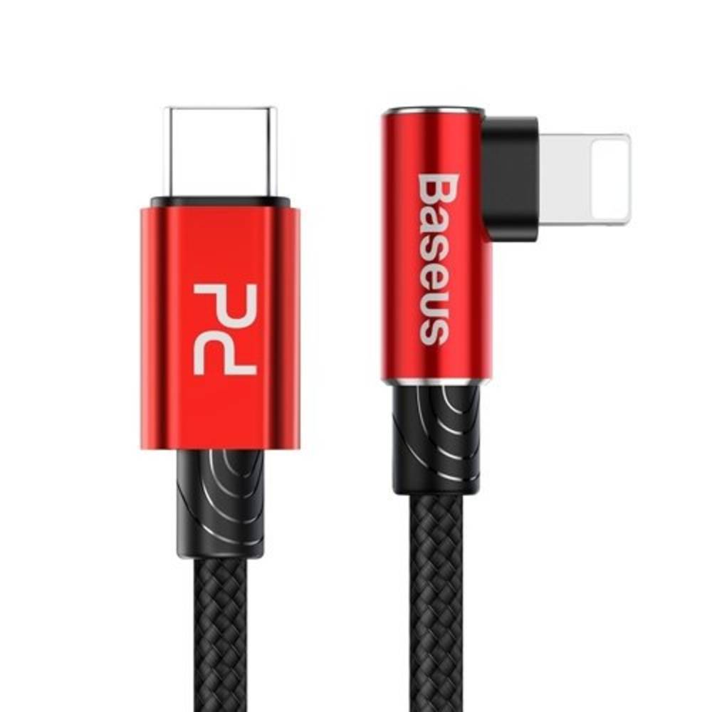 CATLMVP-A09 Кабель Baseus MVP Elbow Type USB-С - Lightning 18W, оплетка, цвет: красный, 1M от prem.by 