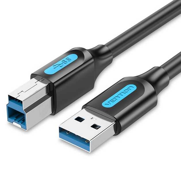 COOBG Кабель USB A - USB B 3.0 (папа-папа) Vention, 1.5M  черный