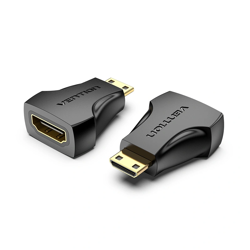AISB0 Mini HDMI Male to HDMI Female Adapter Black