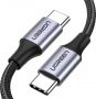 Кабель TypeC - TypeC 1м оплетка Ugreen US261 (50150) черный от prem.by 