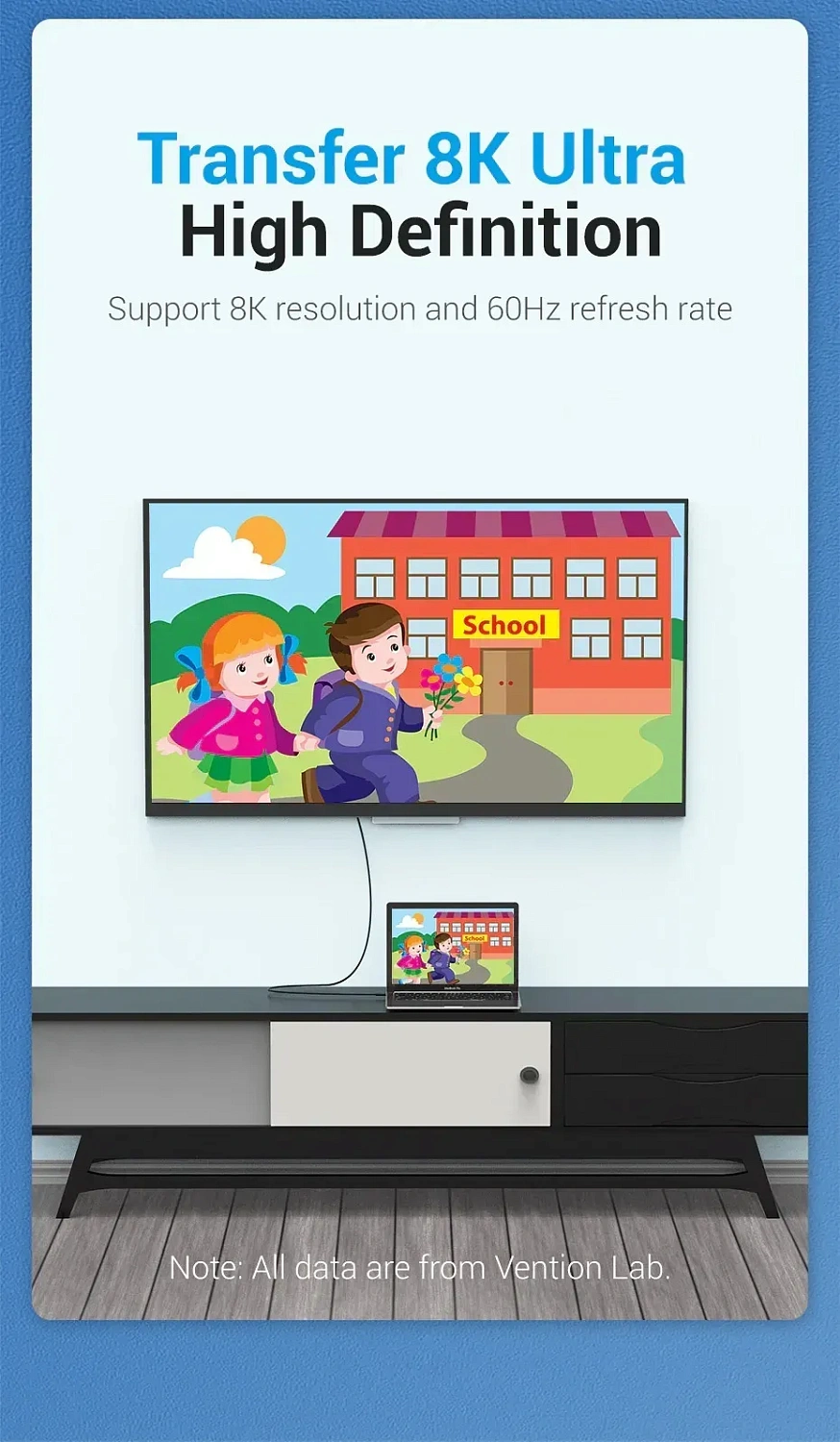 CGYBF Кабель USB-C to DP 8K Vention 1M Black