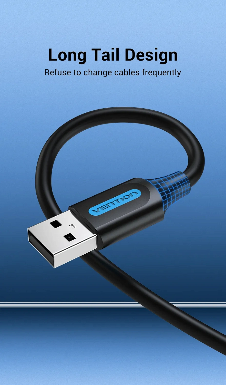 COJBH Кабель USB 2.0 A Male to A Male Cable 2M Black PVC Type