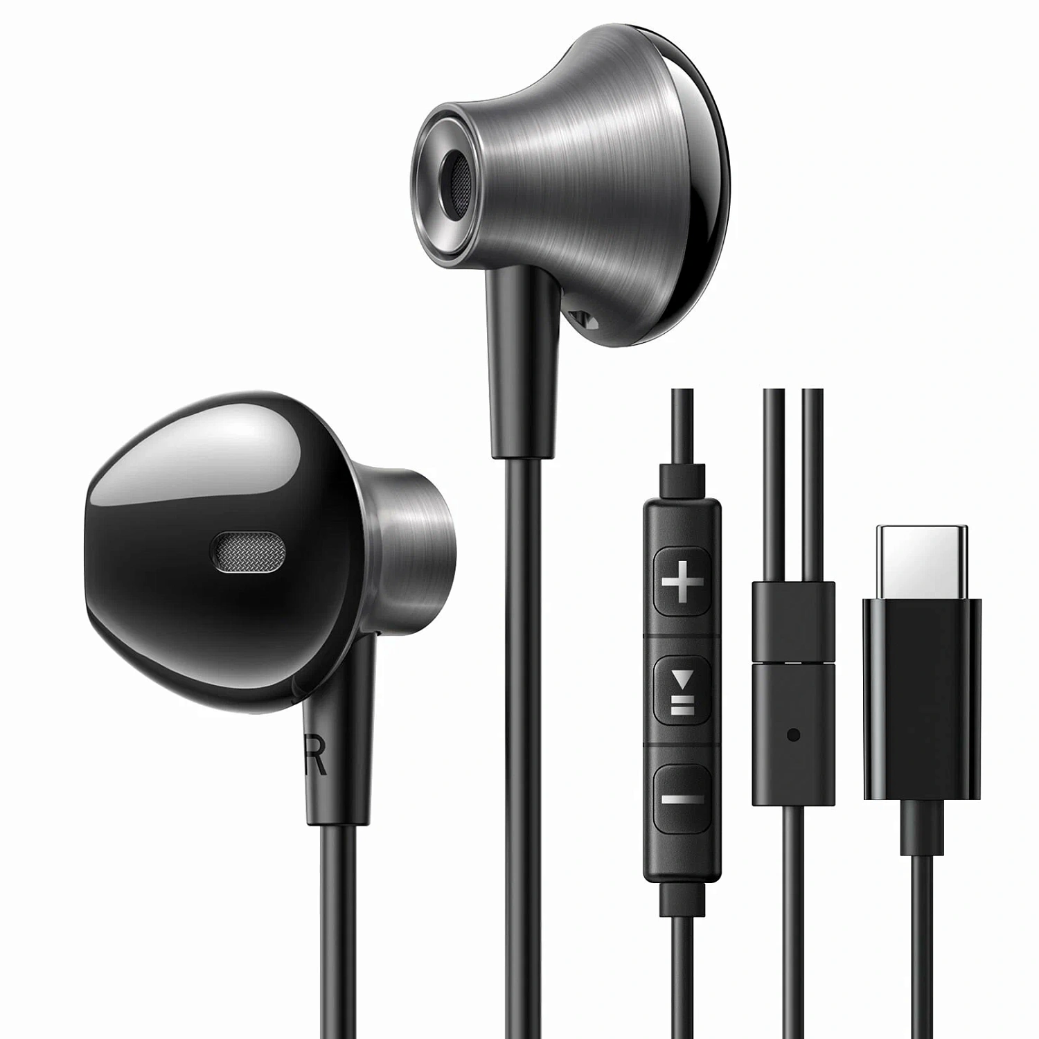 35756 Проводные наушники UGREEN EP106 Wired Earphones Type-C. Цвет: черный