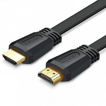  Кабель UGREEN ED015 HDMI, плоский,  v.2.0, цвет -  чёрный, длина -  1,5м