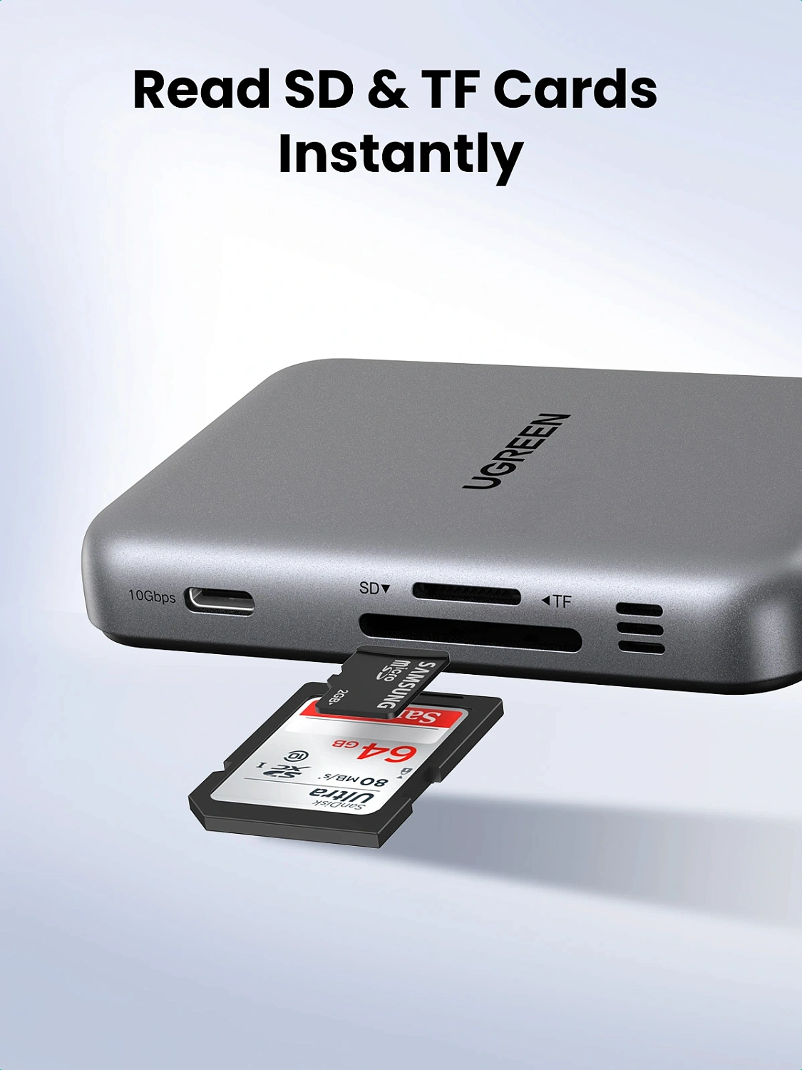 65759 Хаб 7-в-1 UGREEN CM896 7-in-1 4K@60Hz Magnetic Multifunctional USB-C Hub. Цвет: серый космос