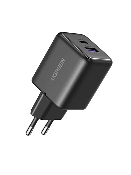 65014 Сетевое зарядное устройство UGREEN X516 30W 2-Port USB-C&USB-A GaN Fast Charger EU. Цвет: че