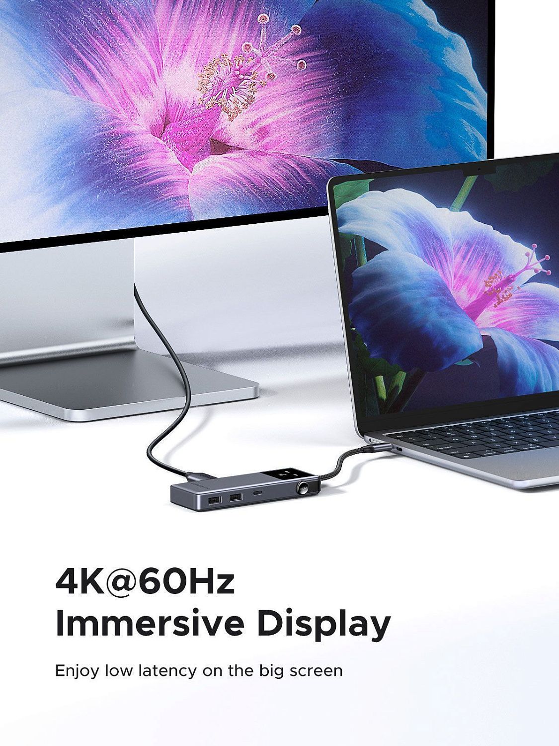 75179 Хаб UGREEN CM889 7-in-1 USB-C Hub With 1*HDMI&3*USB-A&USB-C PD&SD&microSD. Цвет: серый космос