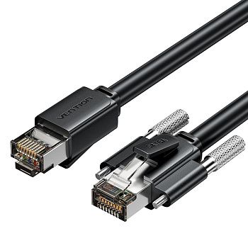 IBUBH Ultra-Flexible Cat6A SFTP Industrial Camera Ethernet Patch Cable 2M Black