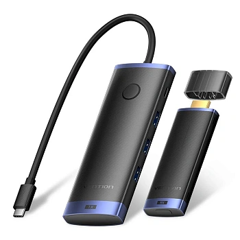 TPWH0 Док-станция USB-C - USB-A 3.2, 2xUSB-C 3.2, 2xHDMI v2.0 4K 60Hz, DP 4K 60Hz, USB-C 4K 60Hz, LAN 1Gbit, SD/TF, PD 100W