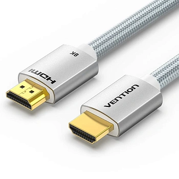 ALCIH HDMI Male to Male Cable 8K 2M Silver Aluminum Alloy Type