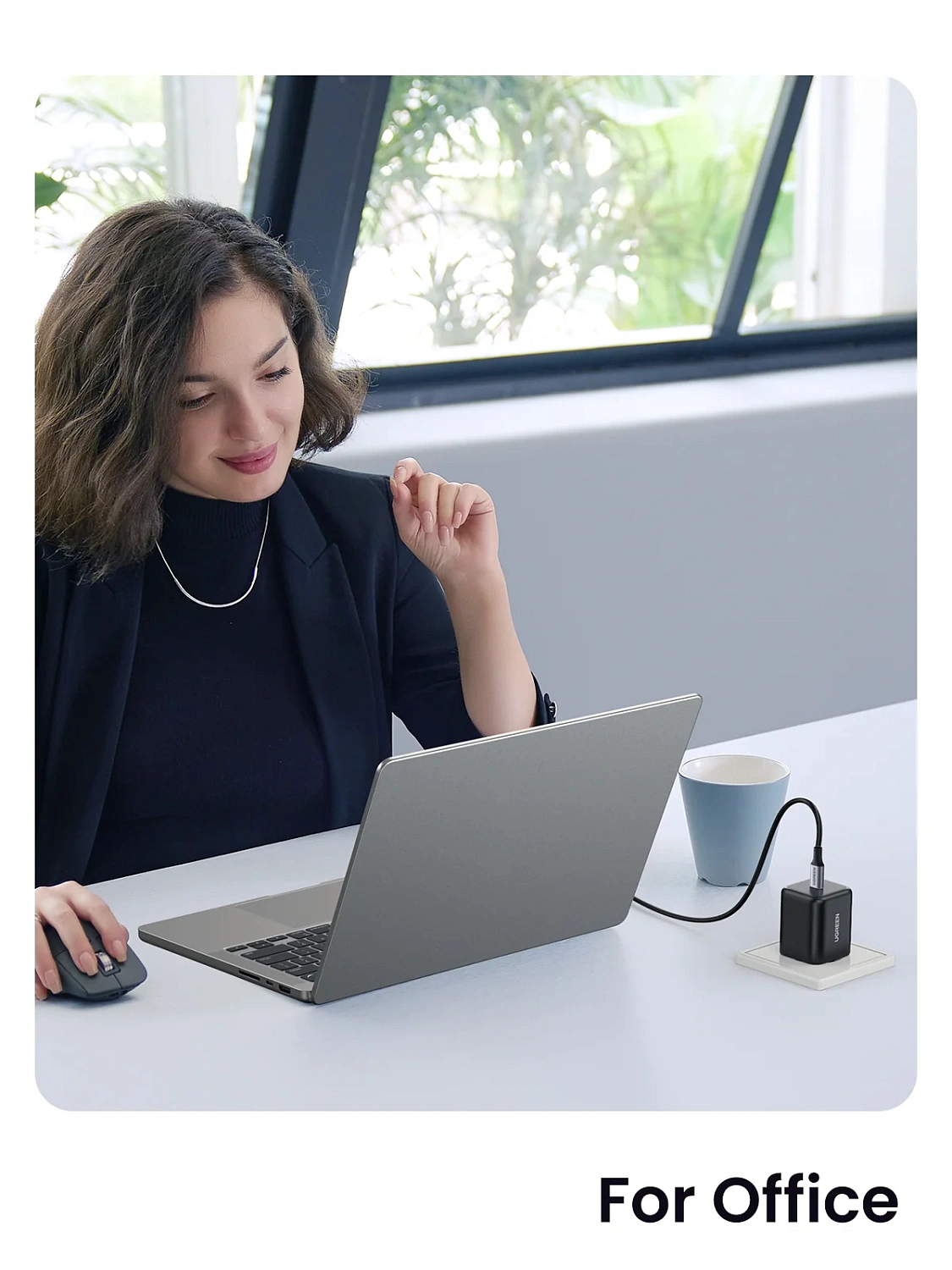 65052 Сетевое зарядное устройство UGREEN X524 45W USB-C GaN Fast Charger EU. Цвет: черный